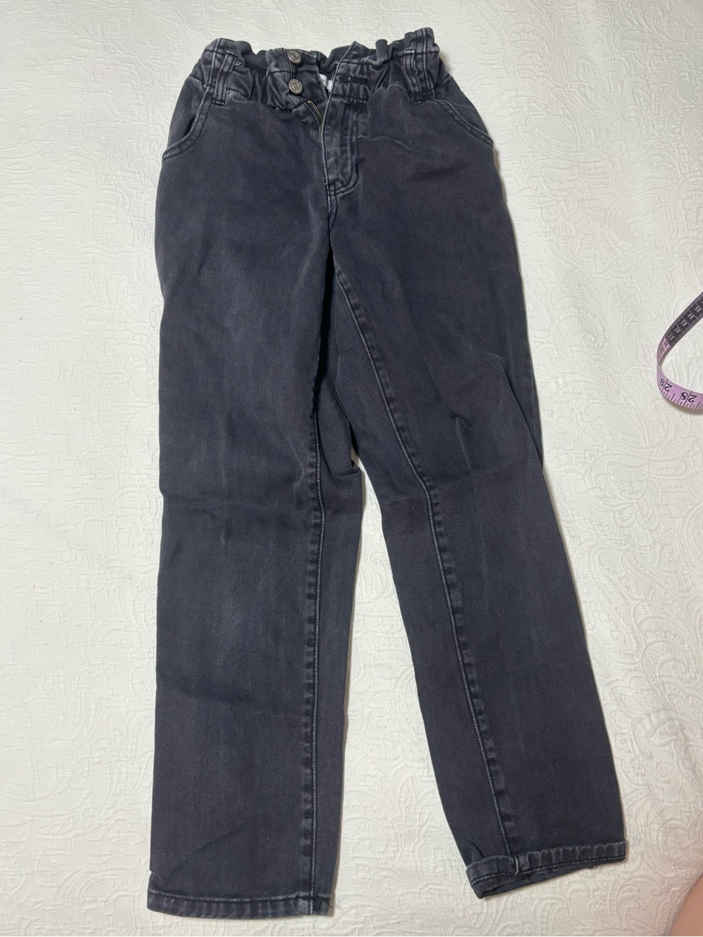 PacSun Black High-Rise Paperbag Waist Jeans